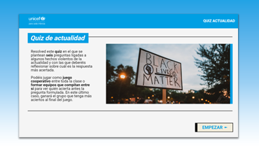 Quiz de actualidad sobre paz y no violencia para educación secundaria y bachillerato