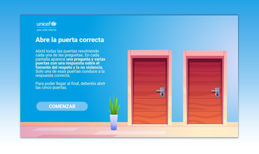 Abre la puerta correcta: juego sobre educación y convivencia