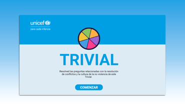 Portada del trivial sobre paz y no violencia