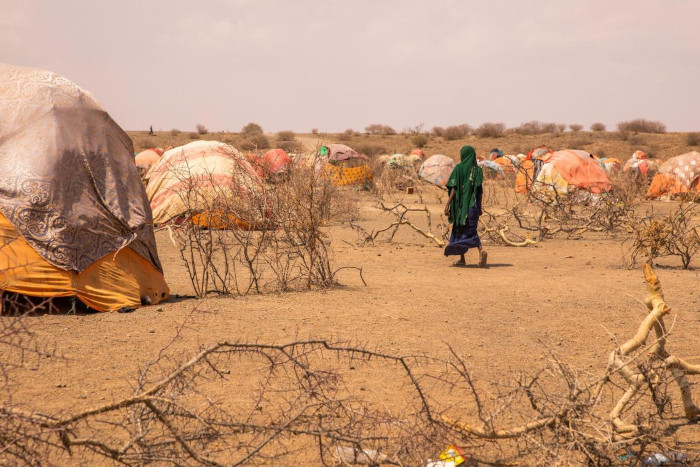 Un campo de desplazados internos en Etiopía.